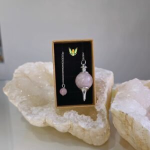 Pendule-rosa Quartz- pedras naturais